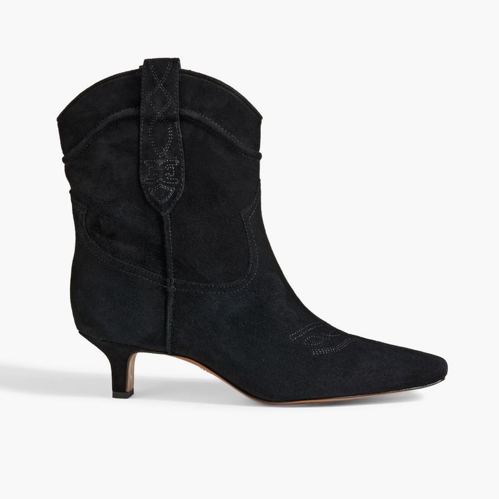 New in Box Sam Edelman Taryn Black Suede Boots - Picture 2 of 7